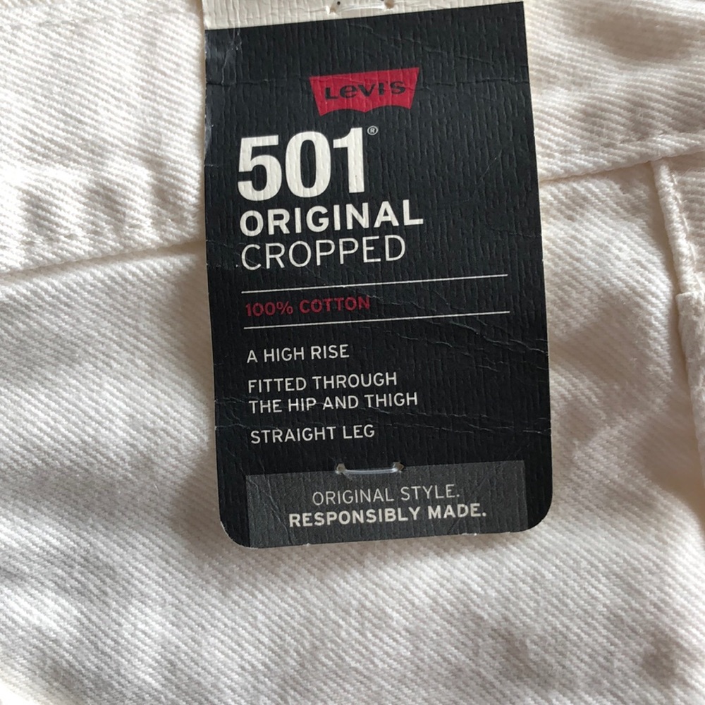 501 Levi’s original cropped jeans